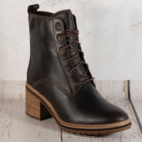 Timberland Women's Sienna High Waterproof Side Zip Boot Dark Brown Size 10 M - Picture 7 of 14